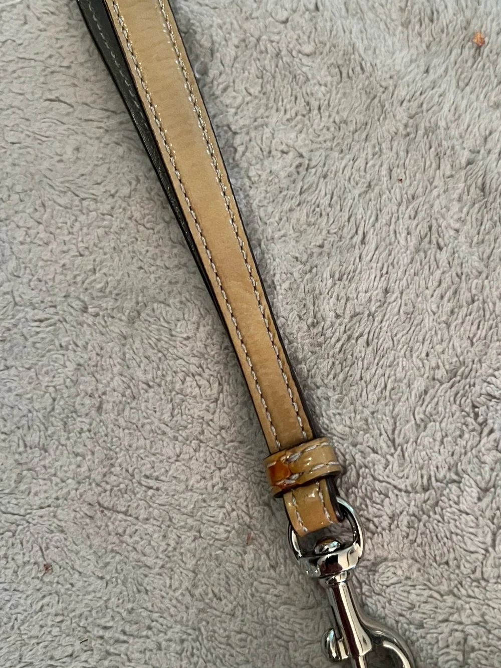 Coach Audrey Patent Leather Perforated Logo Wristlet